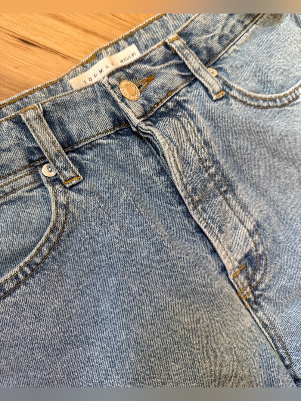 Topman Light Blue Straight Jeans